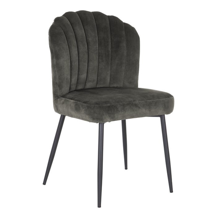 Silla Verde Oliva Oscuro Tejido-Metal 51 X 49 X 88 Cm