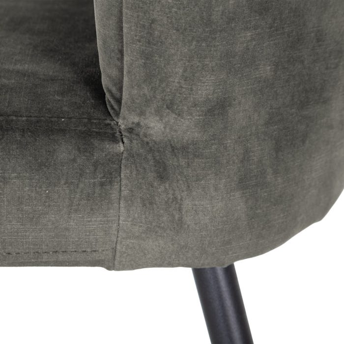 Silla Verde Oliva Oscuro Tejido-Metal 51 X 49 X 88 Cm
