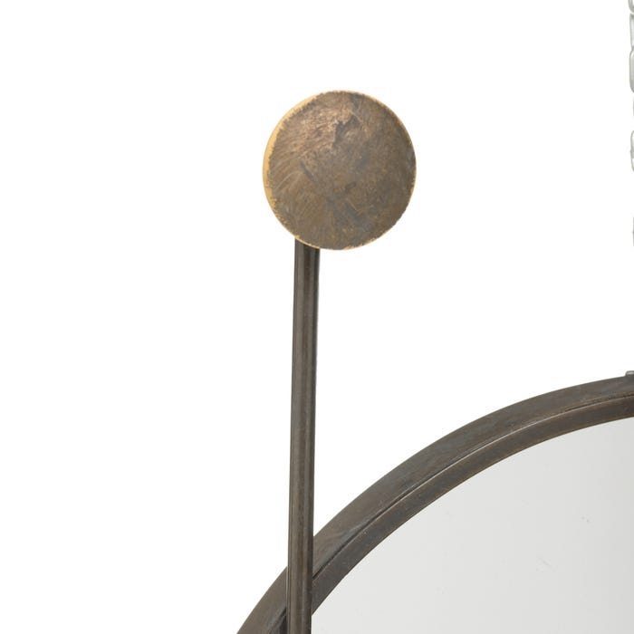 Toallero Espejo Bronce Metal Decoración 71 X 7 X 65 Cm