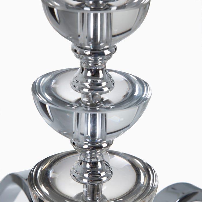 Lámpara Techo Plata Metal-Cristal 63,50 X 60,50 X 91 Cm