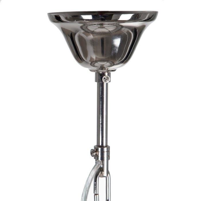 Lámpara Techo Plata Metal-Cristal 76 X 76 X 39 Cm