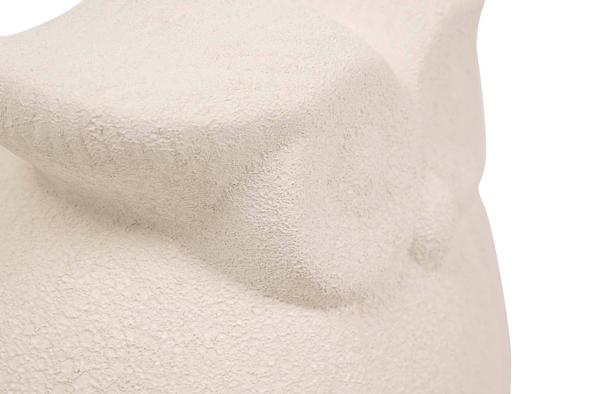 FIGURA BUHO CERAMICA BEIGE 21x21x21 CM