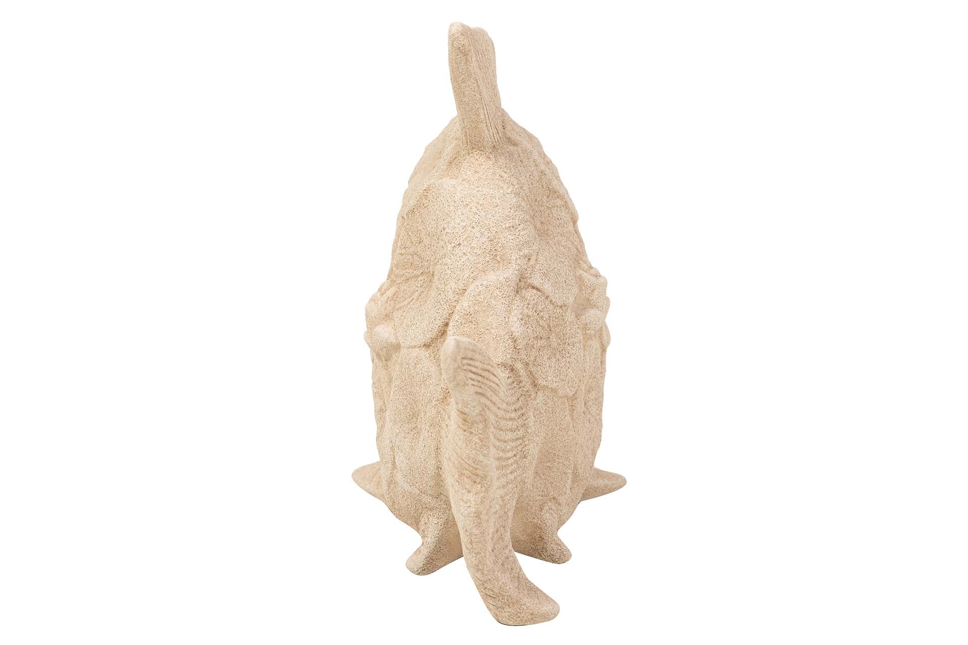 FIGURA PEZ CERAMICA MARRON 34x29x11 CM