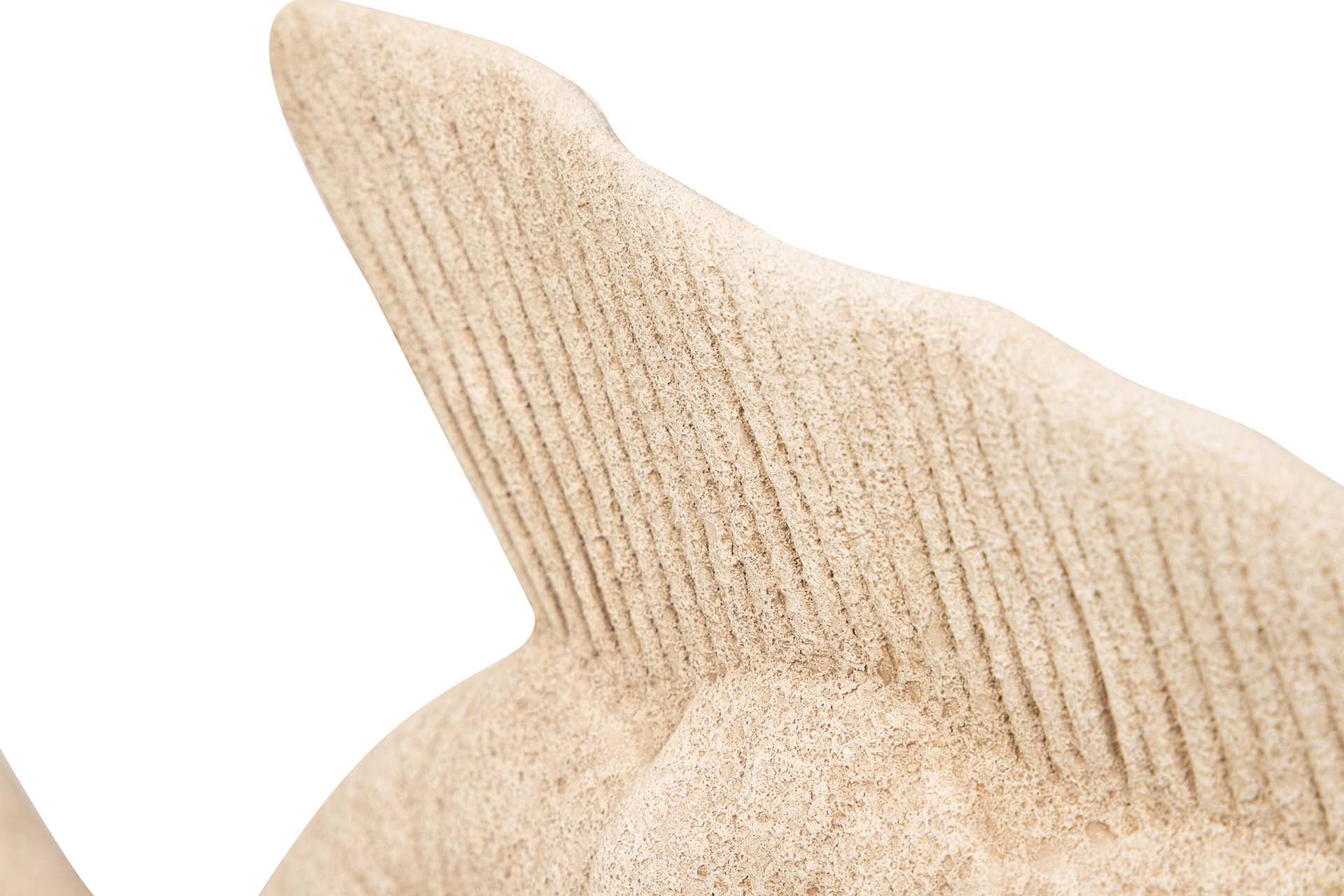 FIGURA PEZ CERAMICA MARRON 34x29x11 CM