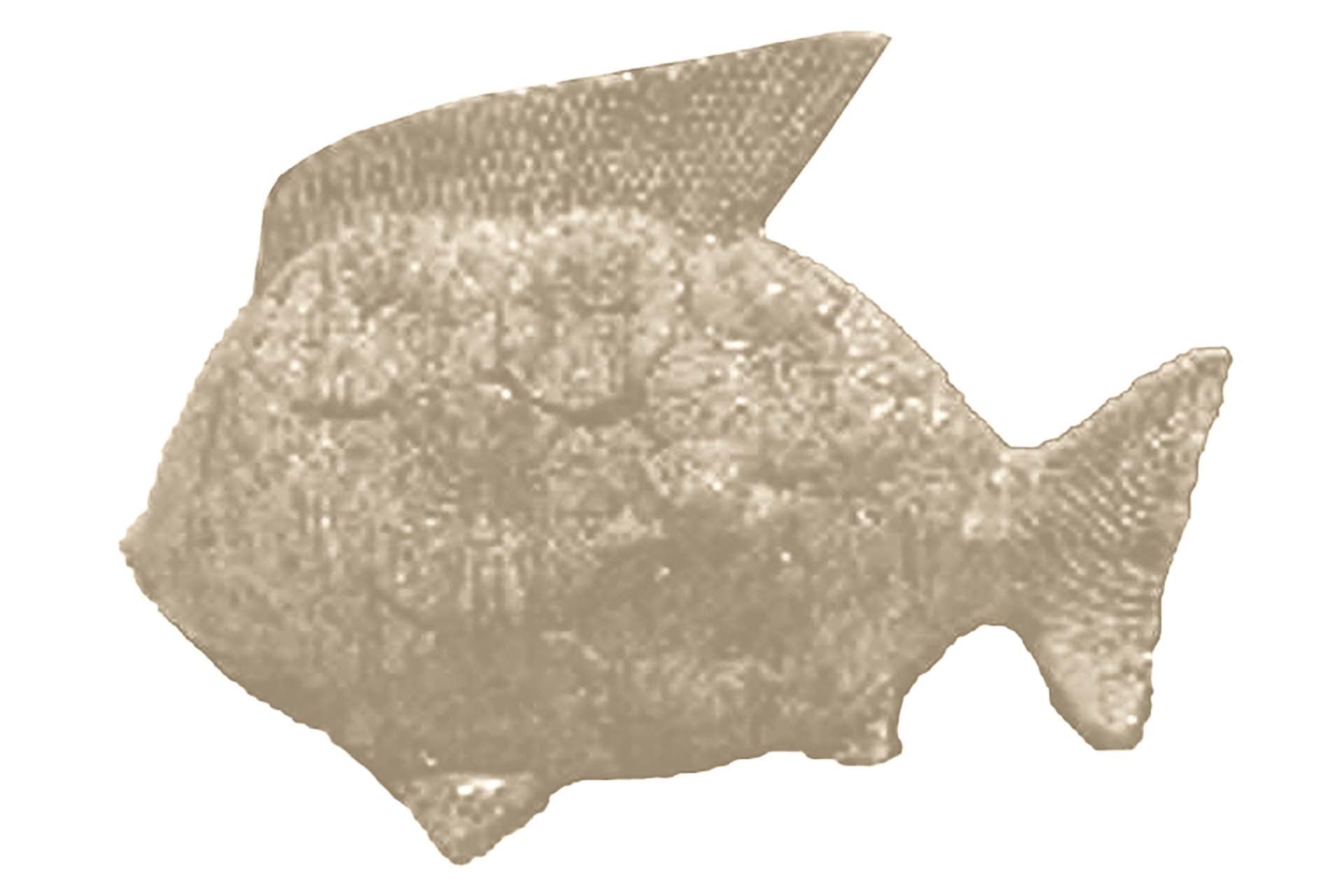 FIGURA PEZ CERAMICA MARRON 34x29x11 CM