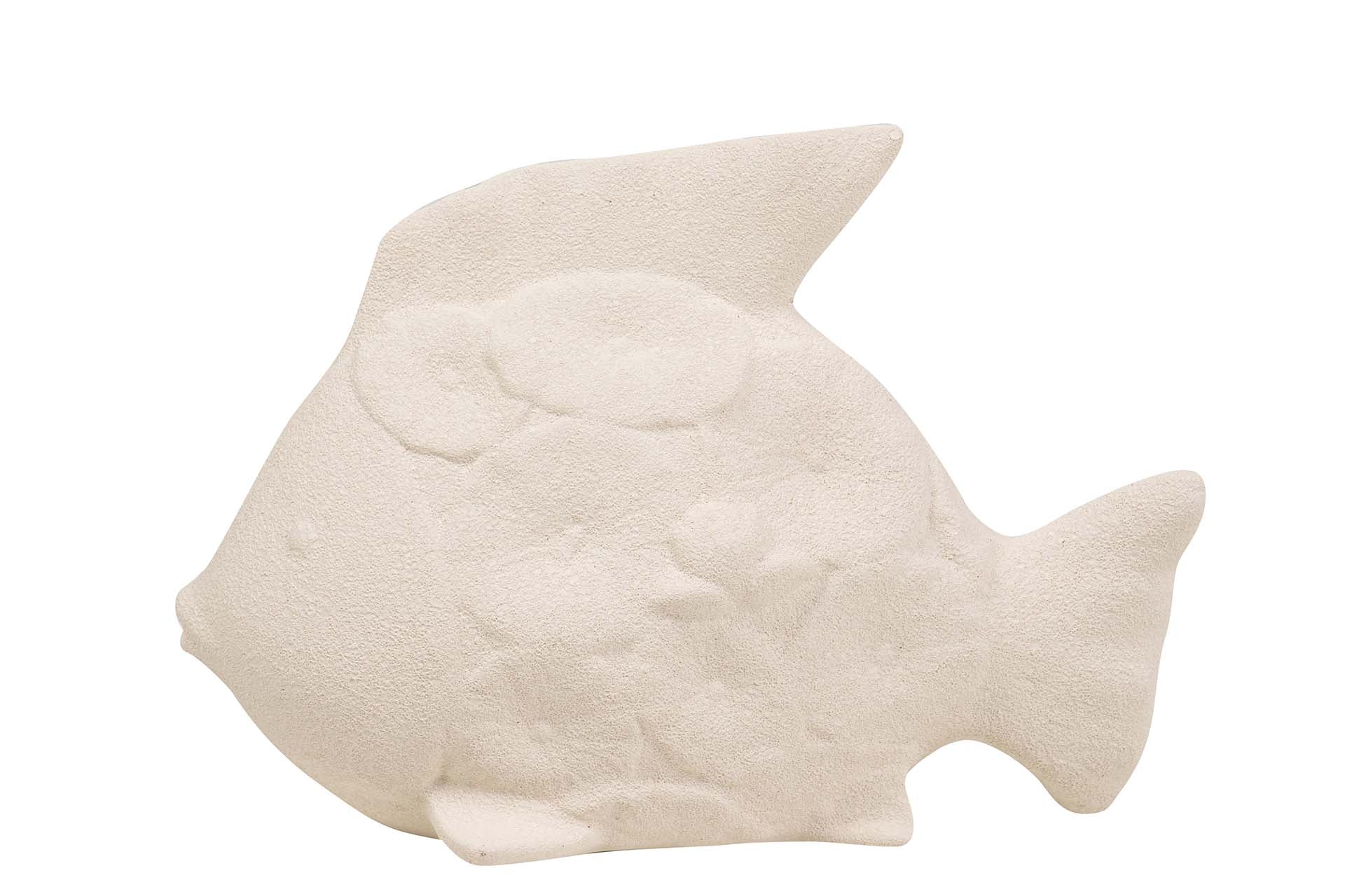 FIGURA PEZ CERAMICA BEIGE 30x24x10 CM