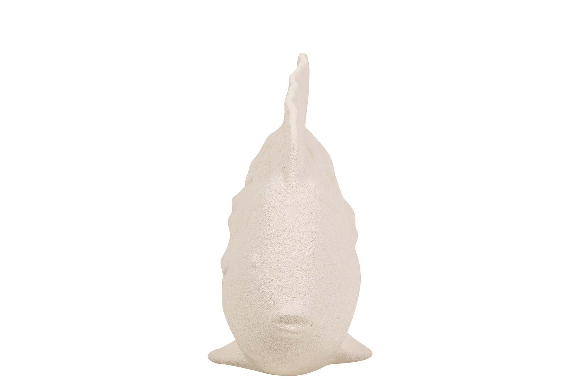 FIGURA PEZ CERAMICA BEIGE 30x24x10 CM