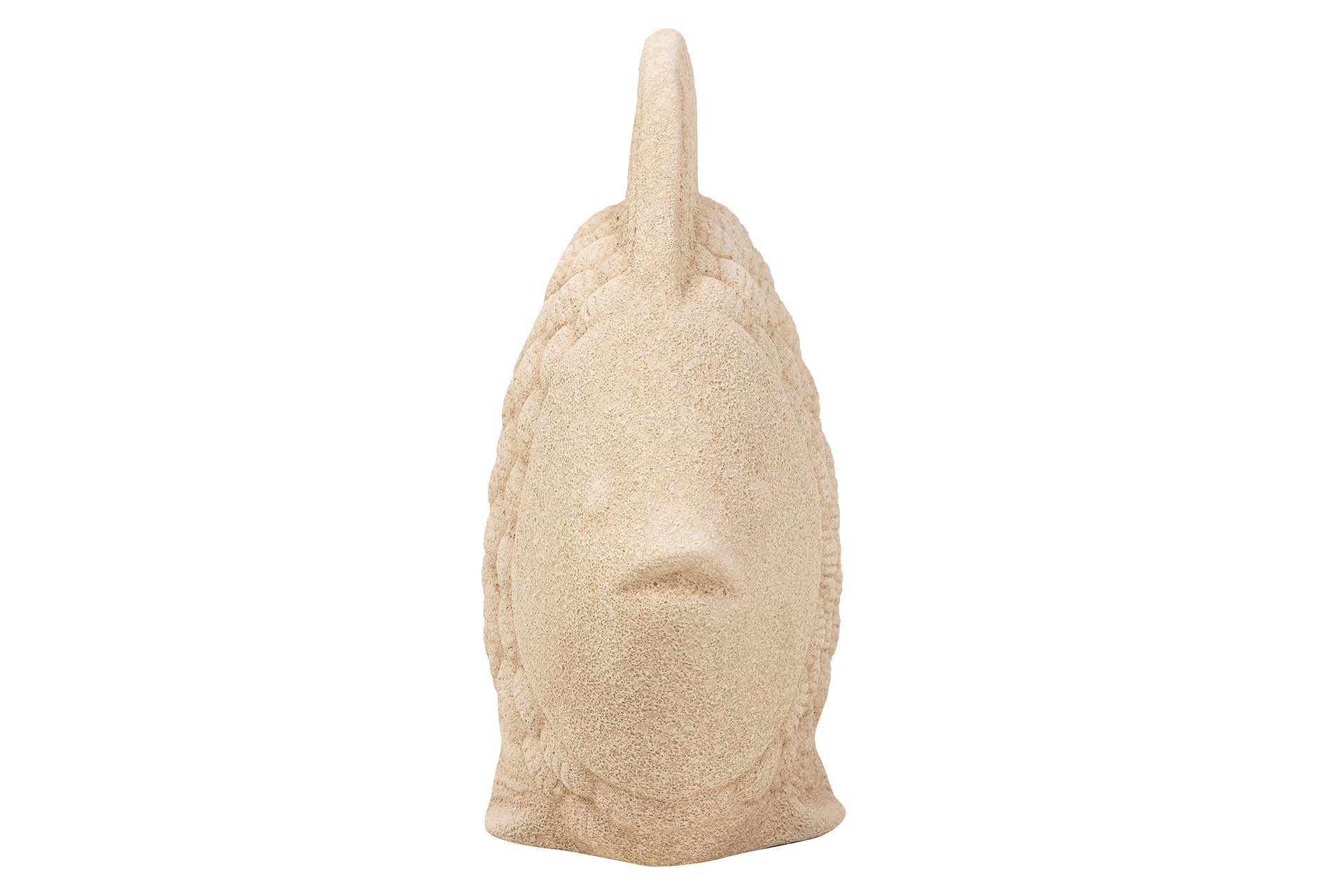 FIGURA PEZ CERAMICA MARRON 34x29x11 CM