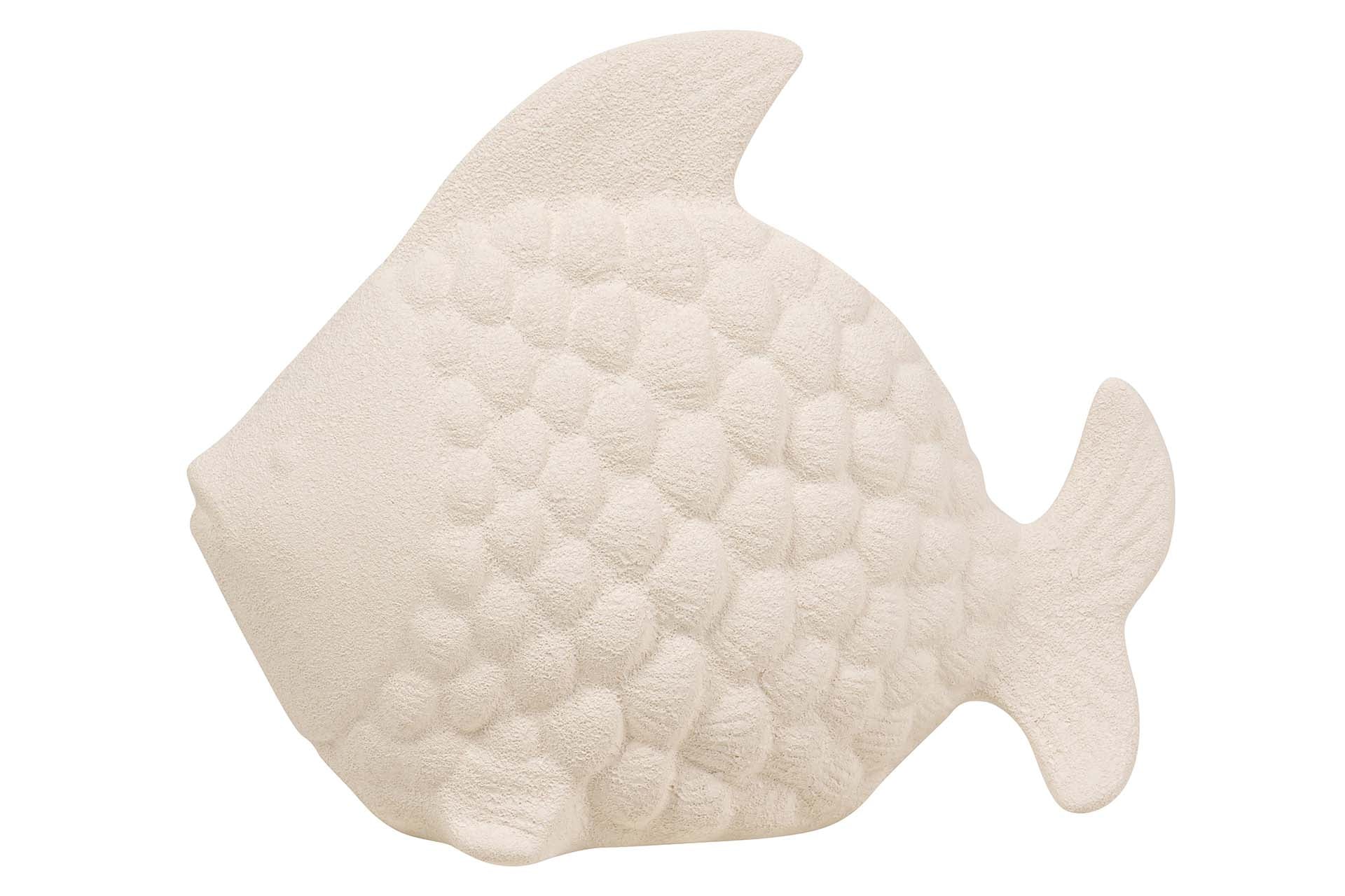 FIGURA PEZ CERAMICA BEIGE 30x24x10 CM