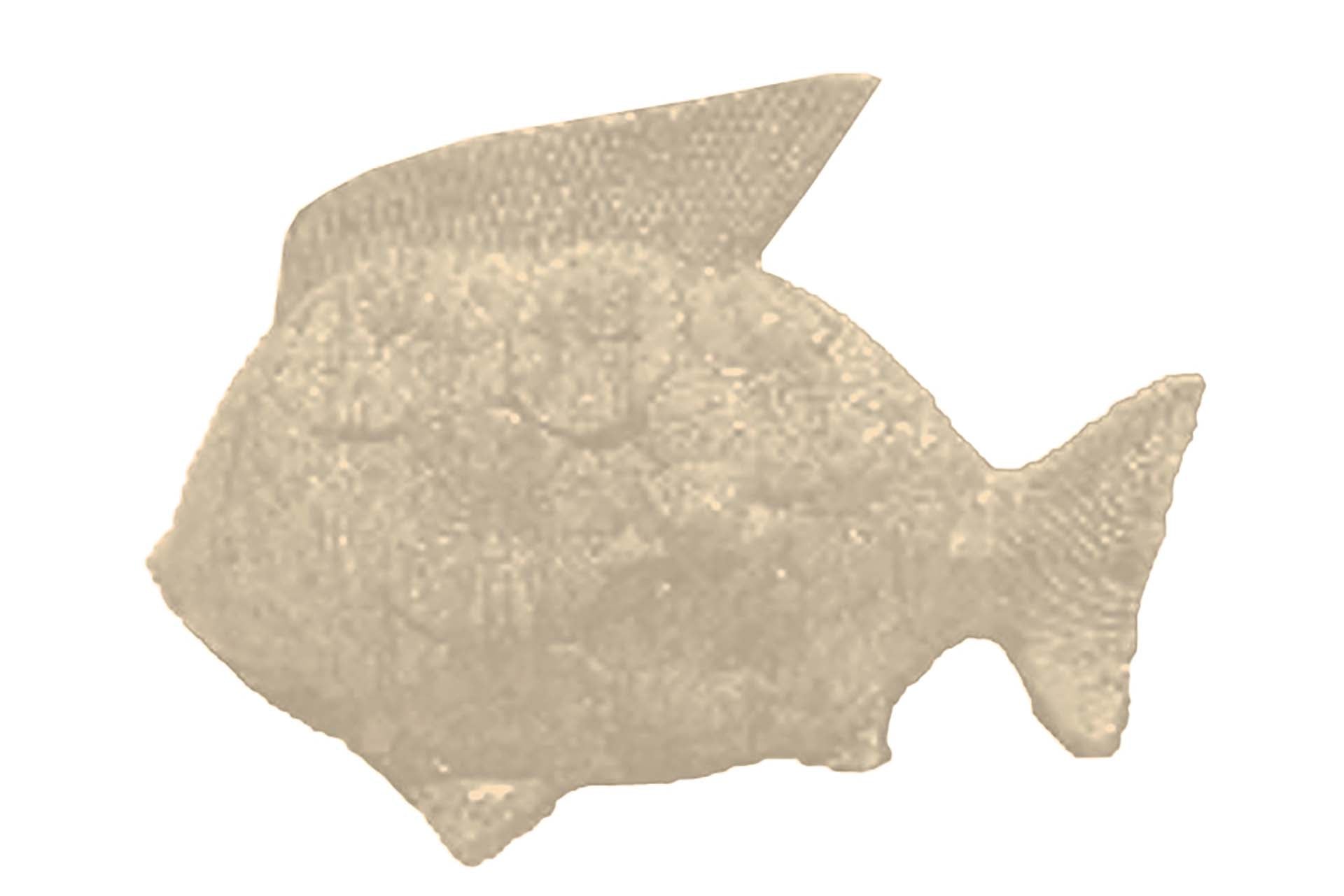 FIGURA PEZ CERAMICA BEIGE 30x24x10 CM