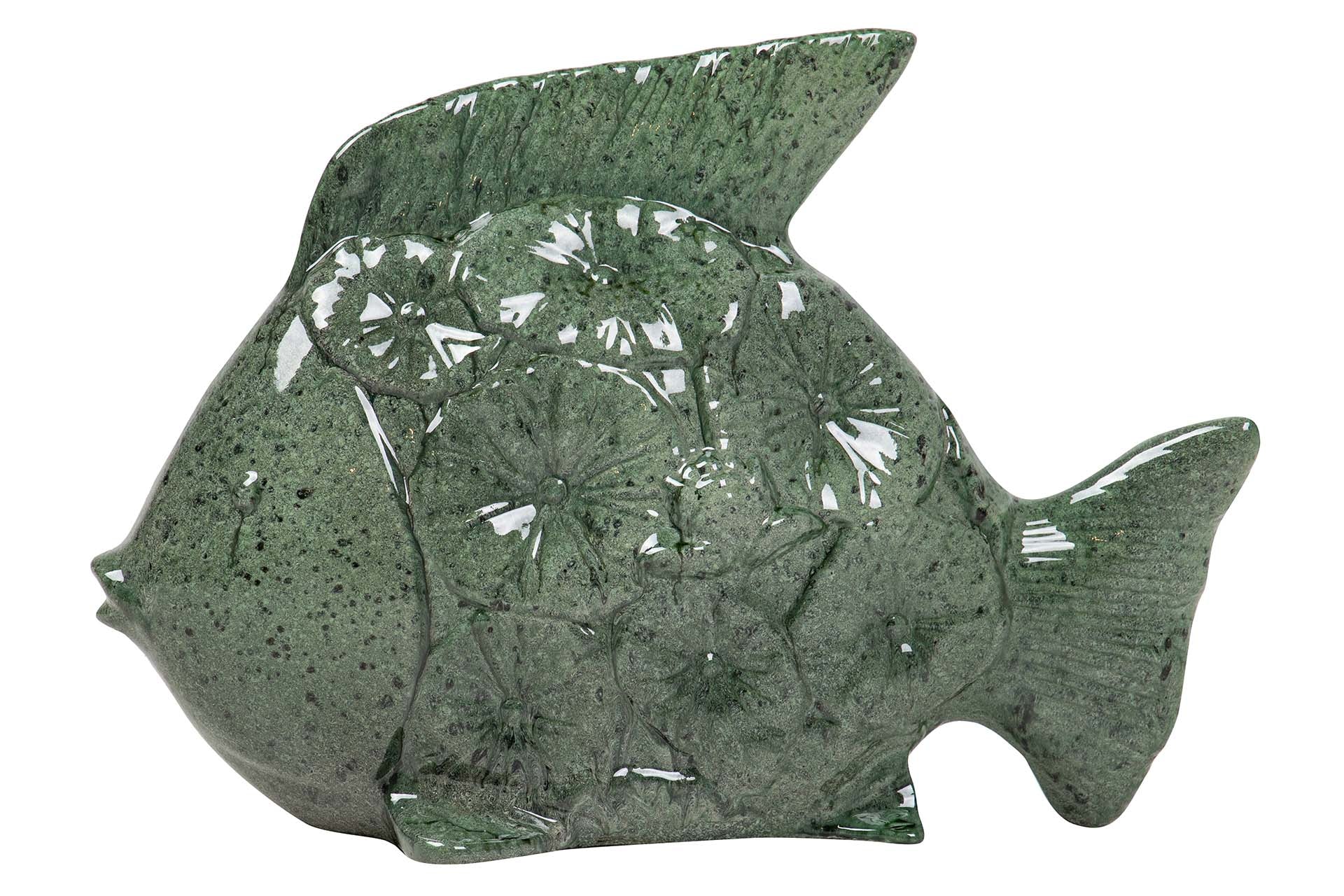 FIGURA PEZ CERAMICA VERDE 34x29x11 CM