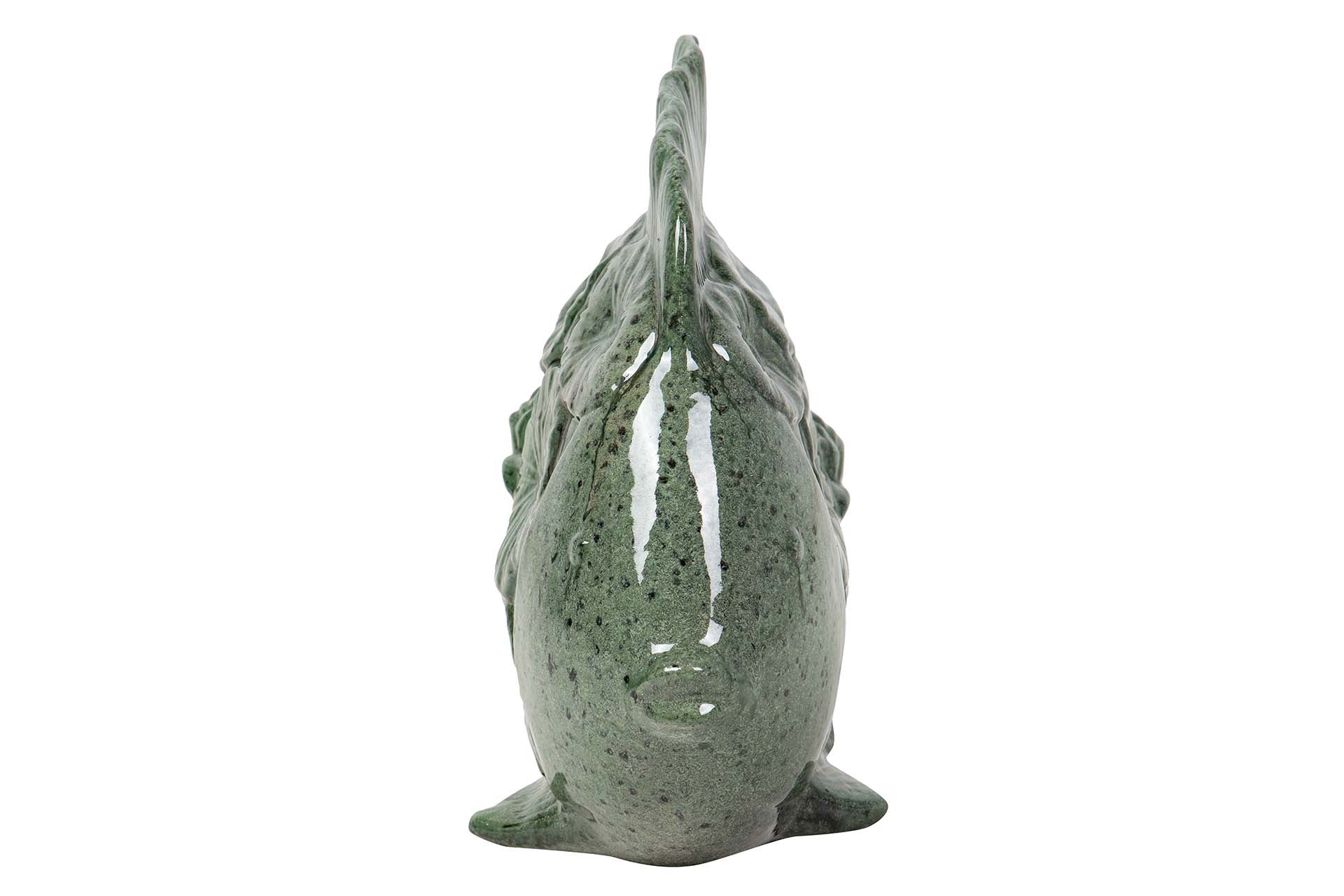 FIGURA PEZ CERAMICA VERDE 34x29x11 CM