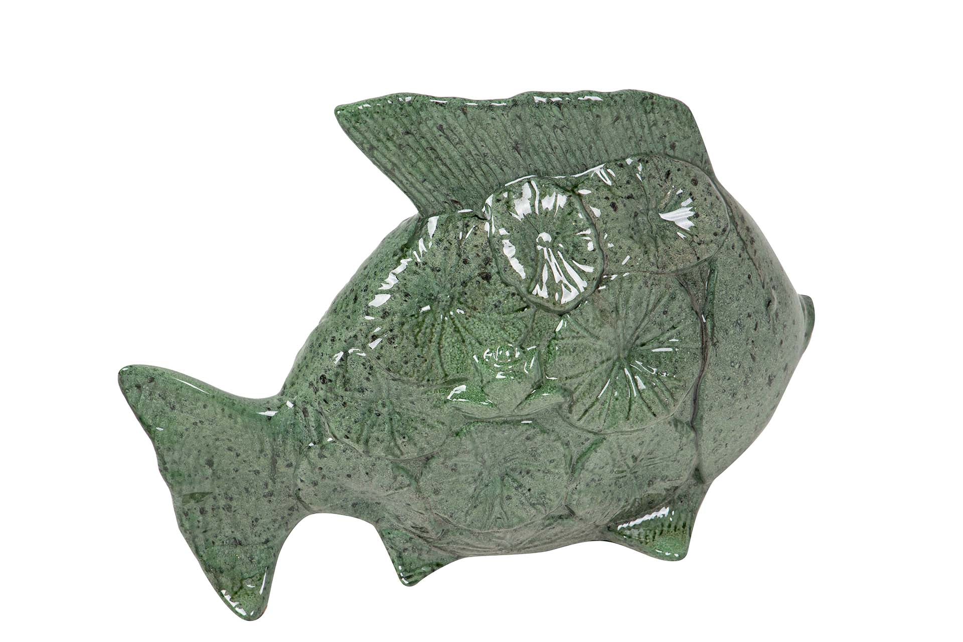 FIGURA PEZ CERAMICA VERDE 30x24x10 CM