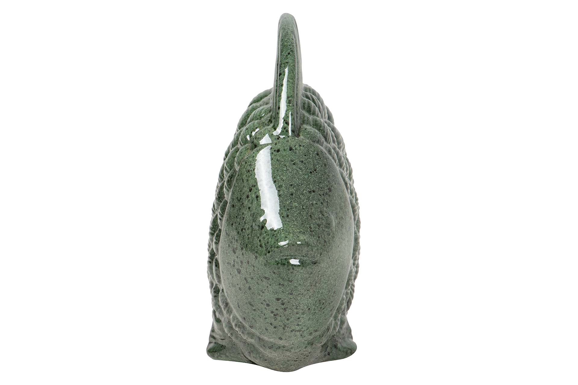 FIGURA PEZ CERAMICA VERDE 34x29x11 CM