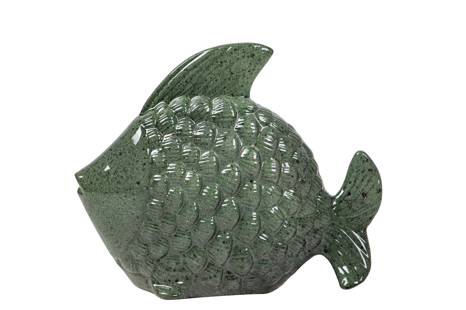 FIGURA PEZ CERAMICA VERDE 30x24x10 CM