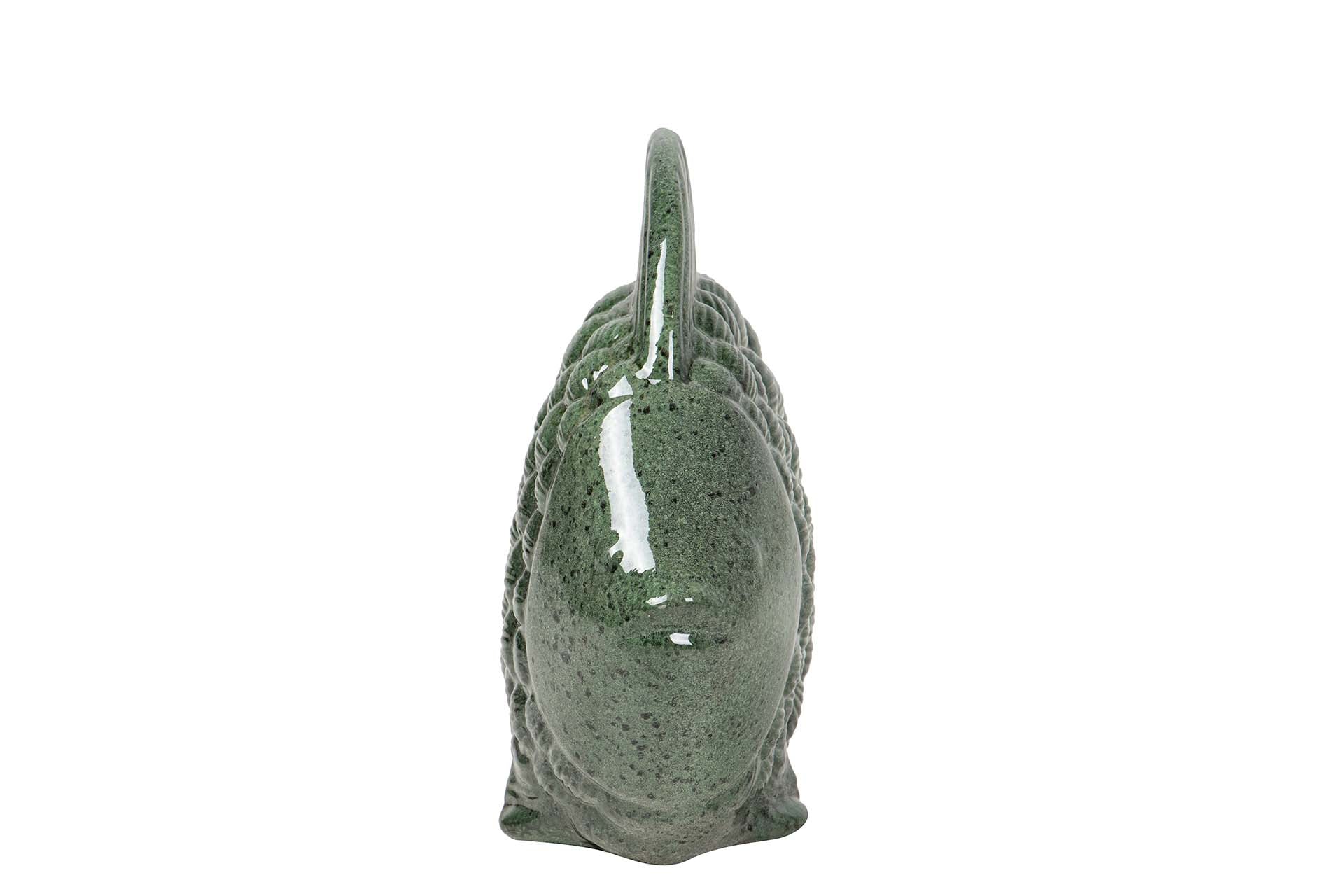FIGURA PEZ CERAMICA VERDE 30x24x10 CM