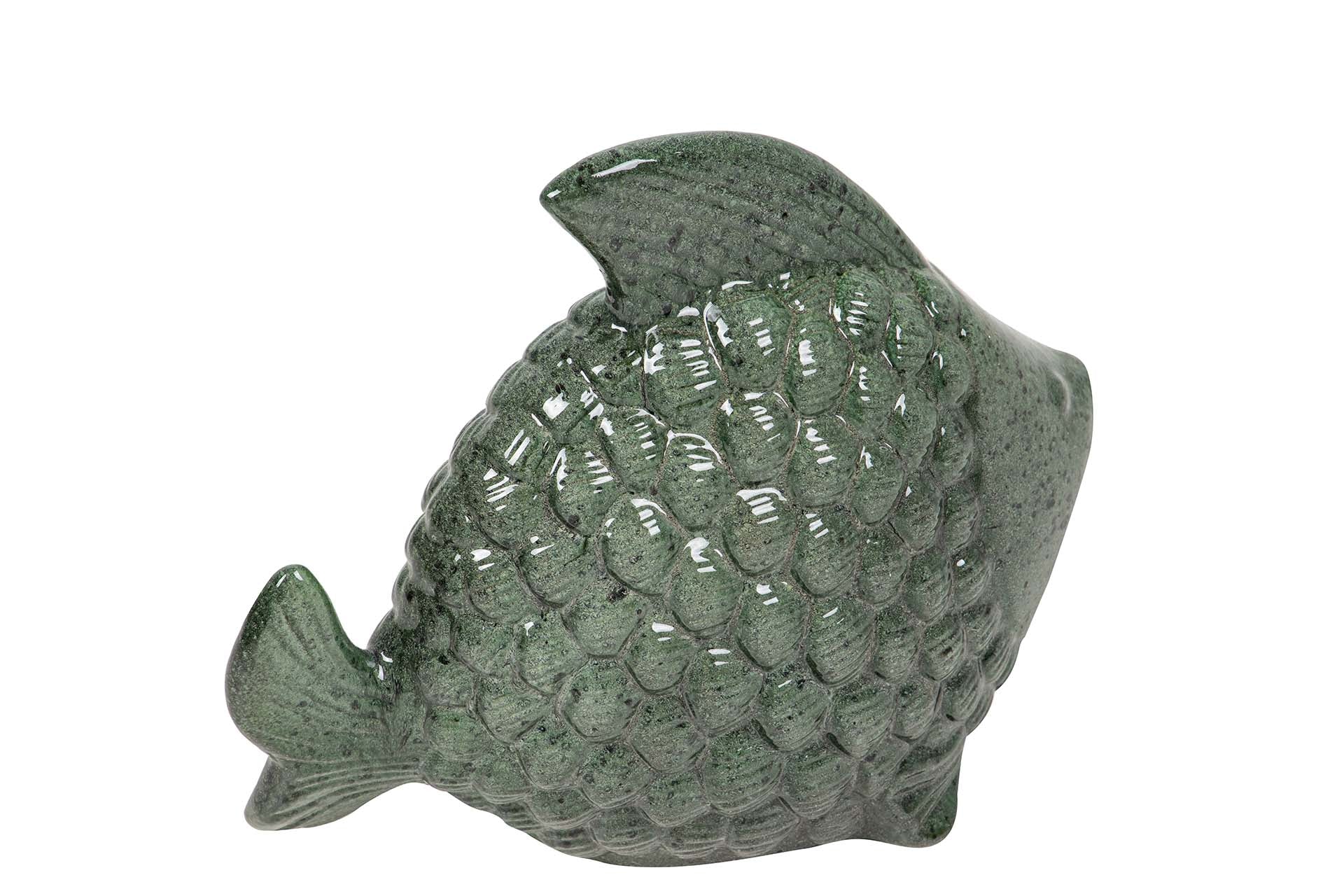 FIGURA PEZ CERAMICA VERDE 30x24x10 CM
