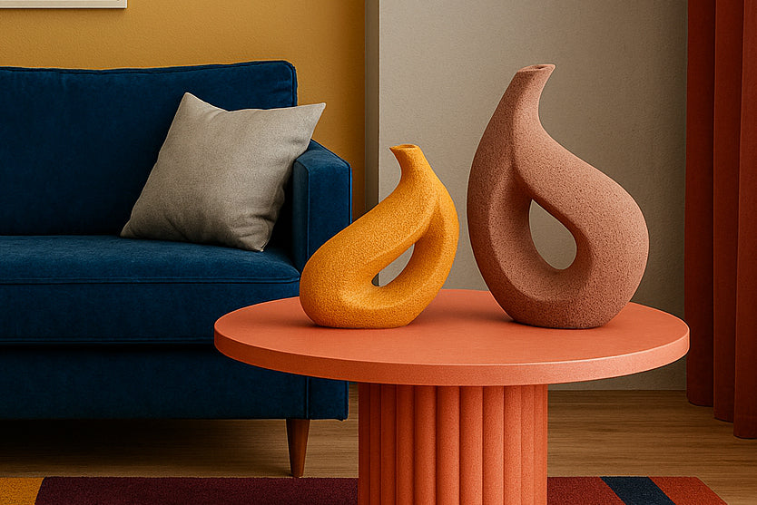 JARRON CERAMICA NARANJA 40x12x32 CM