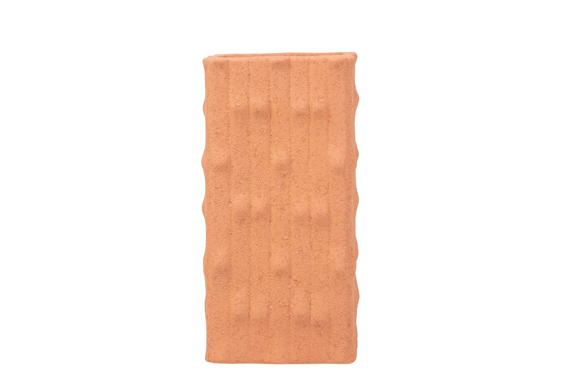 JARRON CERAMICA NARANJA 15x15x31 CM