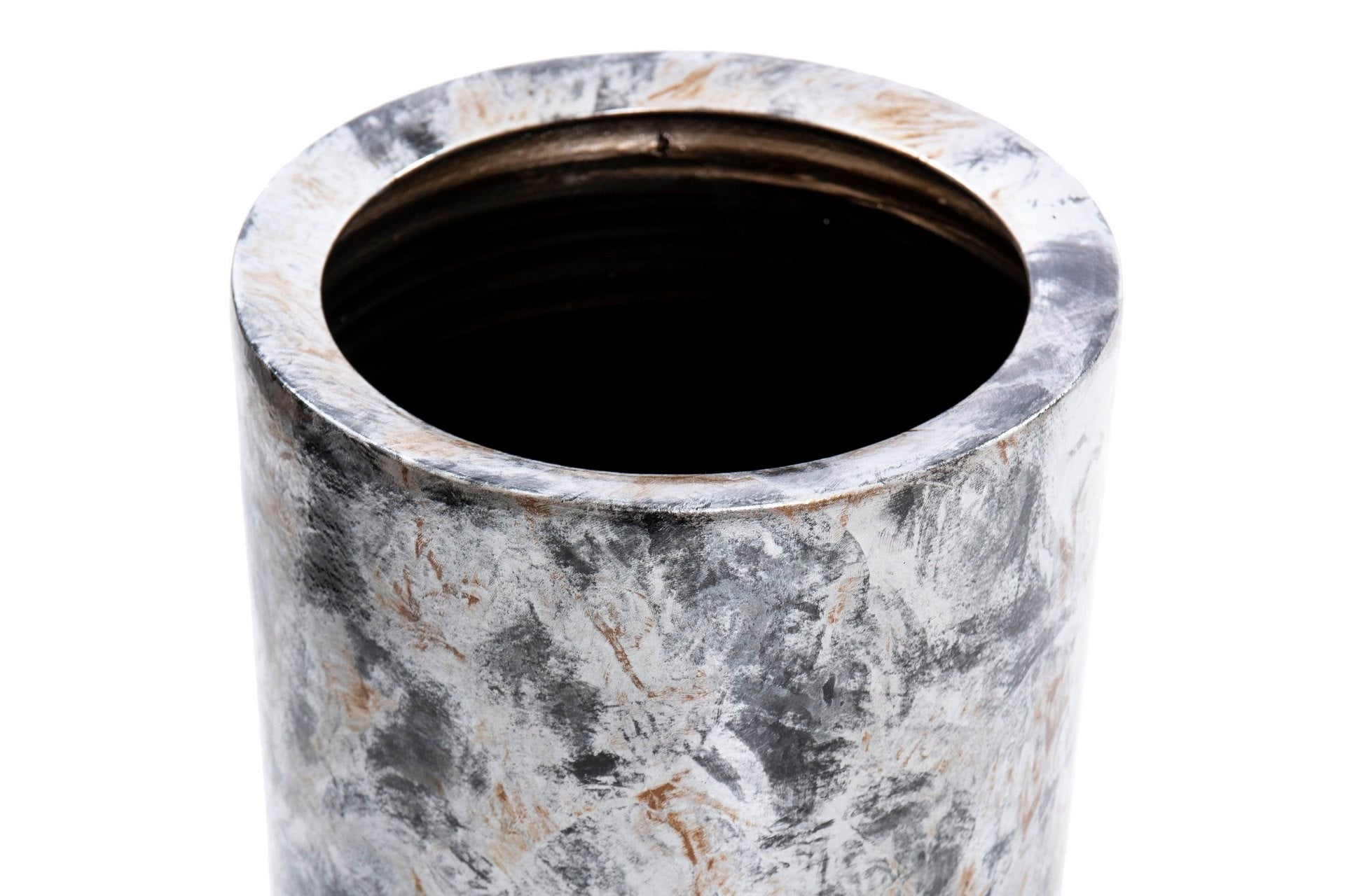 PARAGUERO CERAMICA PLATEADO 23x23x50 CM
