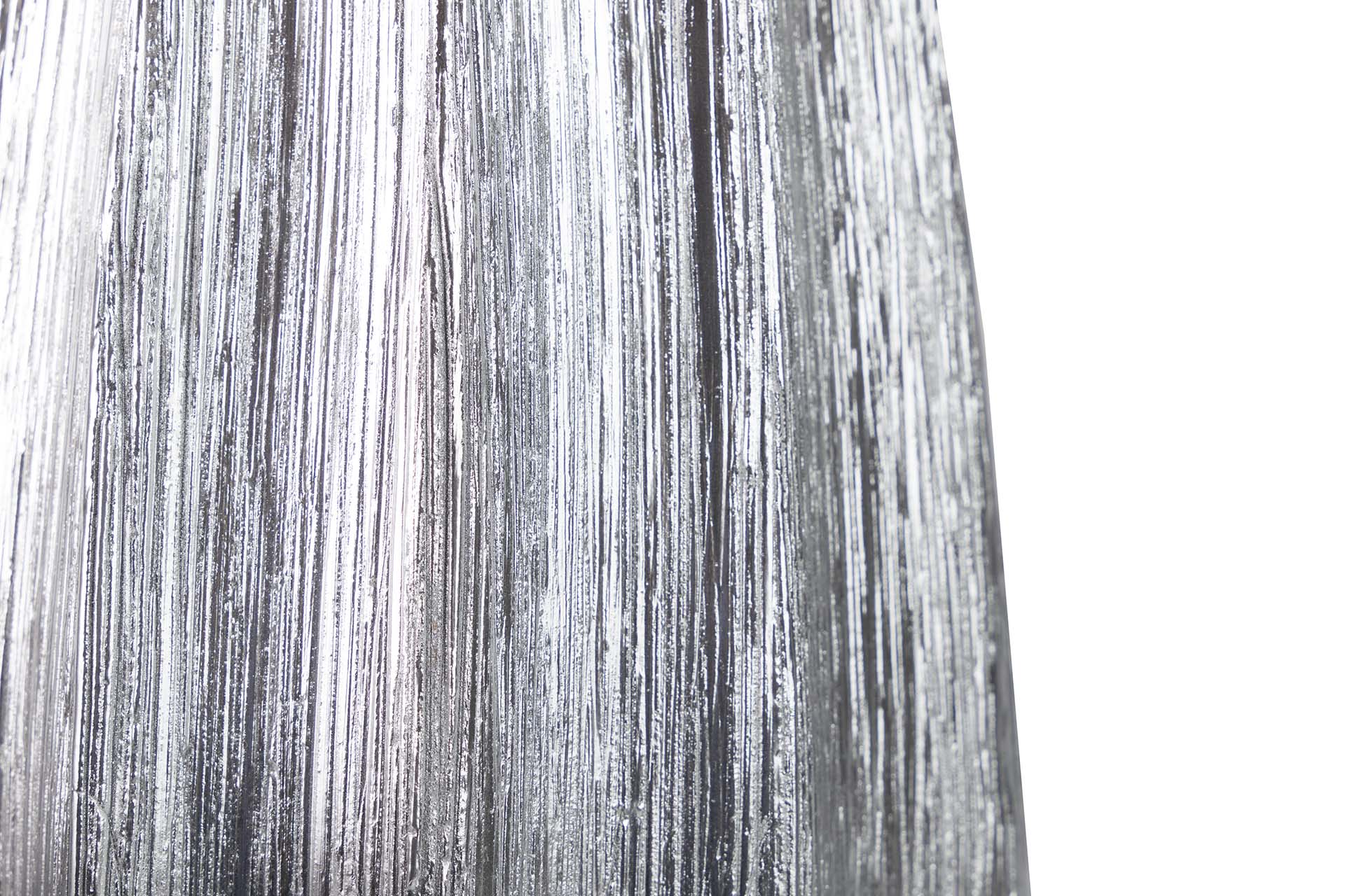 SILVER CERAMIC VASE 18x18x26 CM