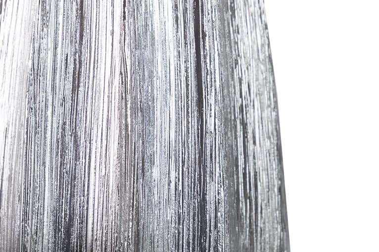 SILVER CERAMIC VASE 18x18x26 CM