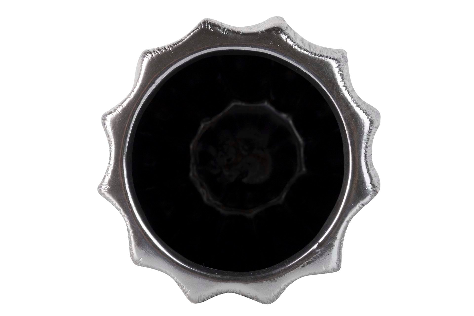 SILVER CERAMIC VASE 18x18x26 CM