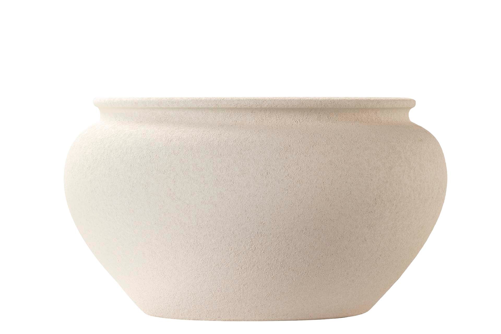 VASO DE CERÂMICA BRANCA 40x40x25 CM