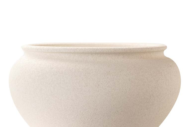VASO DE CERÂMICA BRANCA 40x40x25 CM