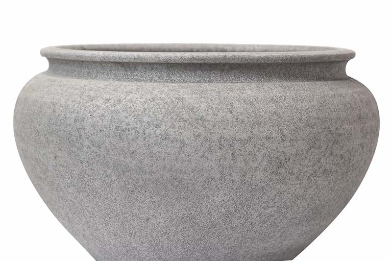 JARDINEIRA DE CERÂMICA CINZA 40x40x35 CM