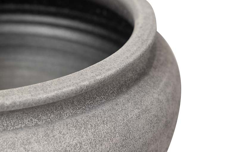 JARDINEIRA DE CERÂMICA CINZA 40x40x35 CM