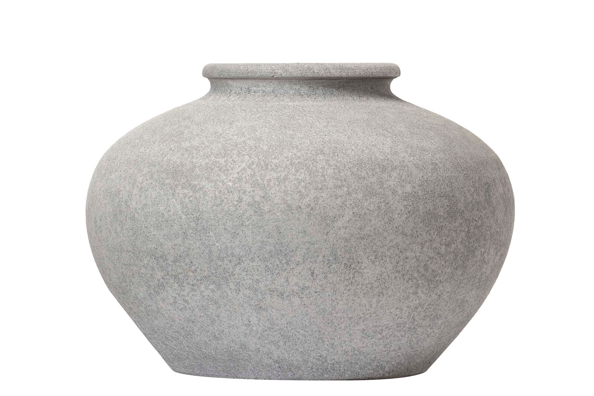 GREY CERAMIC VASE 32x32x28 CM
