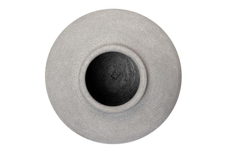 GREY CERAMIC VASE 32x32x28 CM