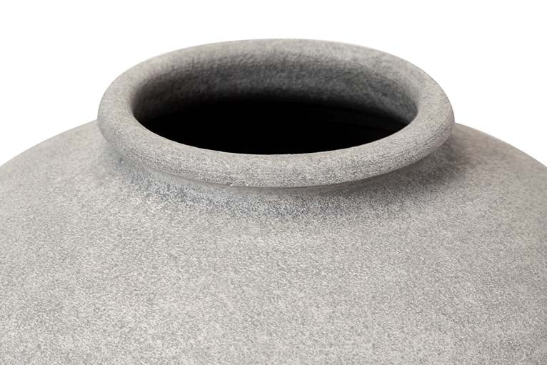 GREY CERAMIC VASE 32x32x28 CM