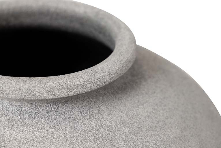 GREY CERAMIC VASE 32x32x28 CM