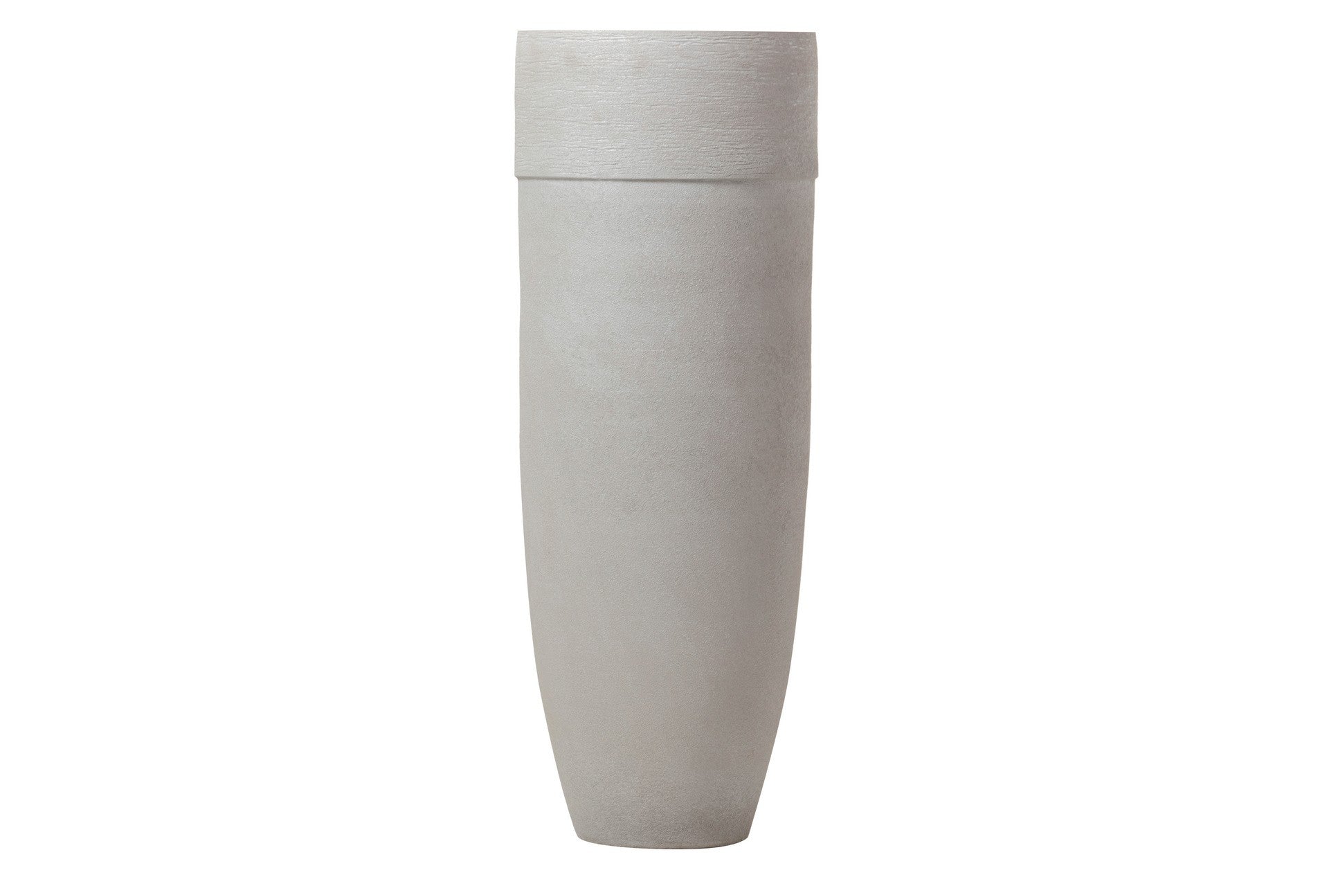 JARRON CERAMICA GRIS 30x30x80 CM
