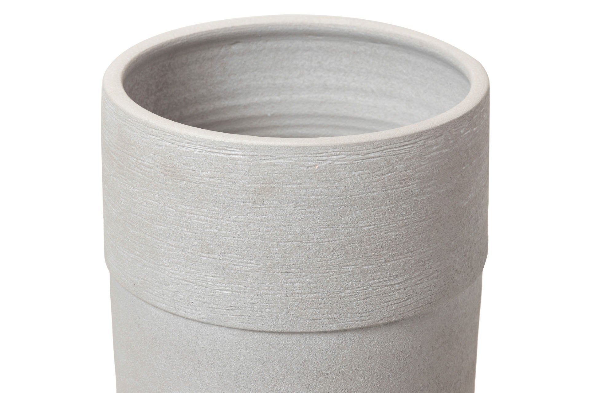 JARRON CERAMICA GRIS 30x30x80 CM