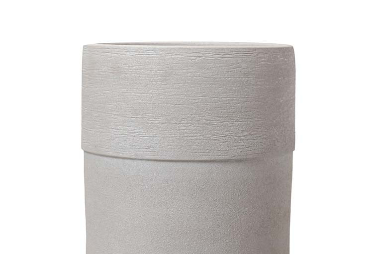 JARRON CERAMICA GRIS 30x30x80 CM