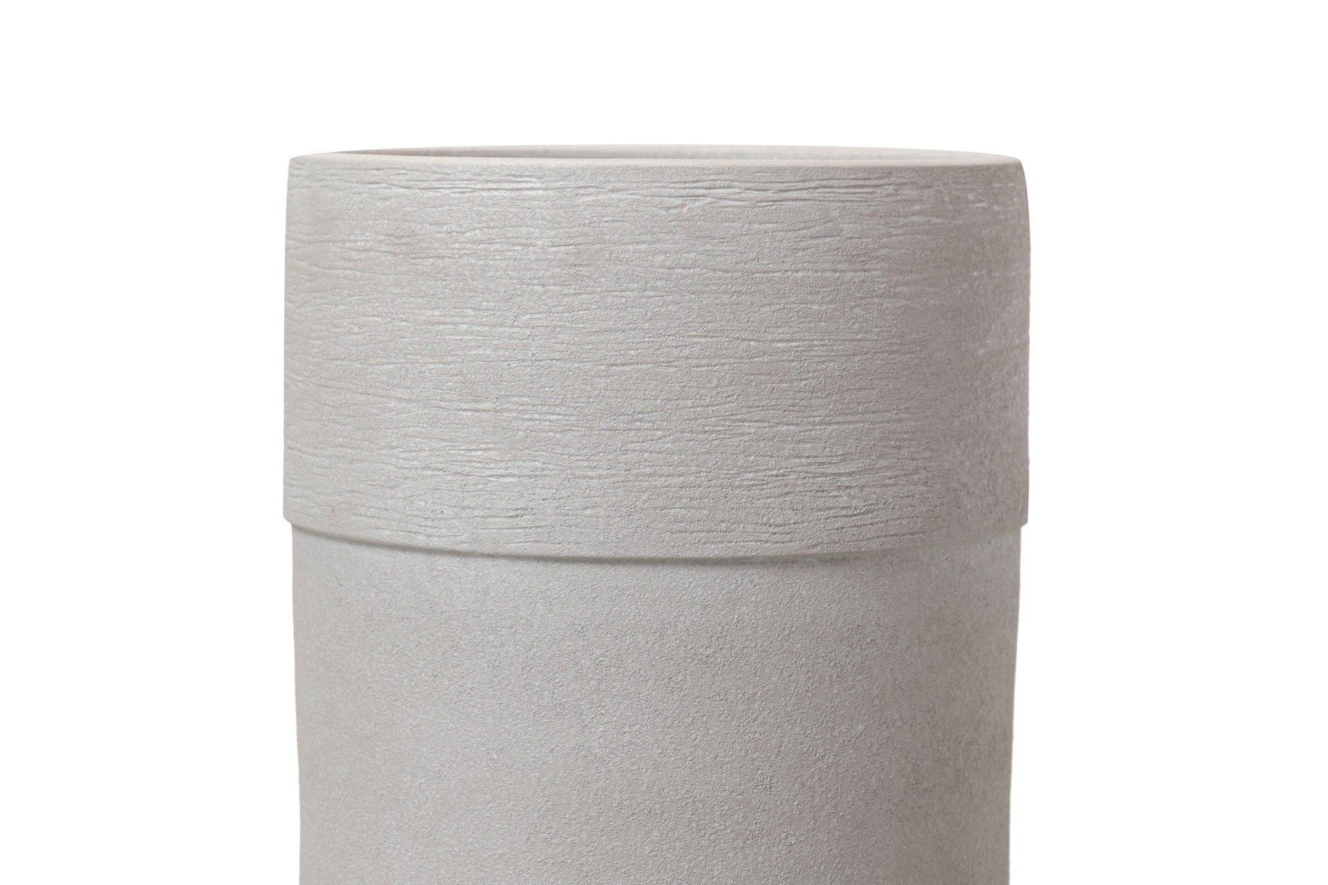 JARRON CERAMICA GRIS 30x30x80 CM