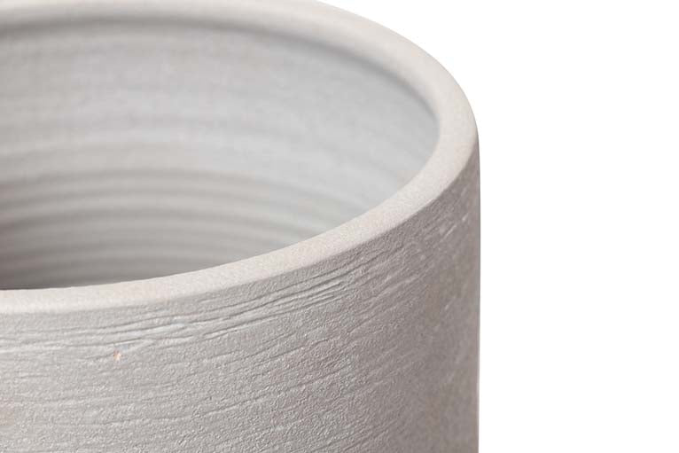 JARRON CERAMICA GRIS 30x30x80 CM