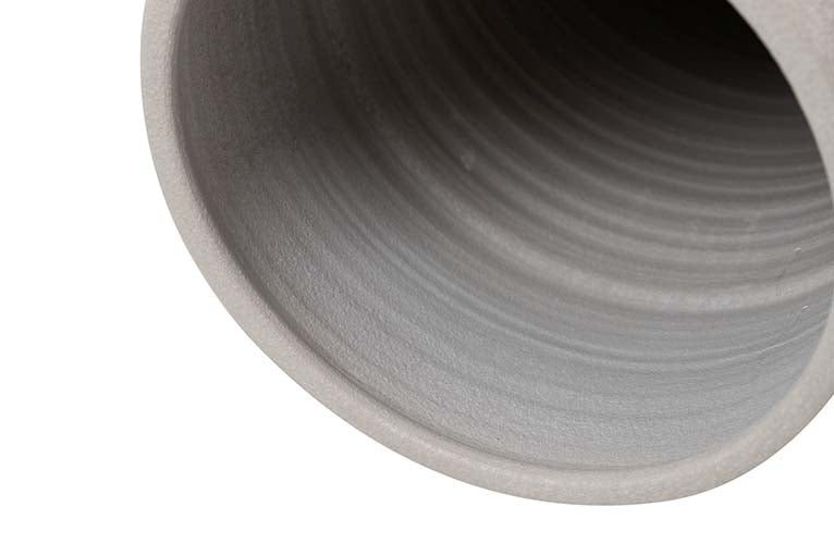 GREY CERAMIC VASE 30x30x80 CM