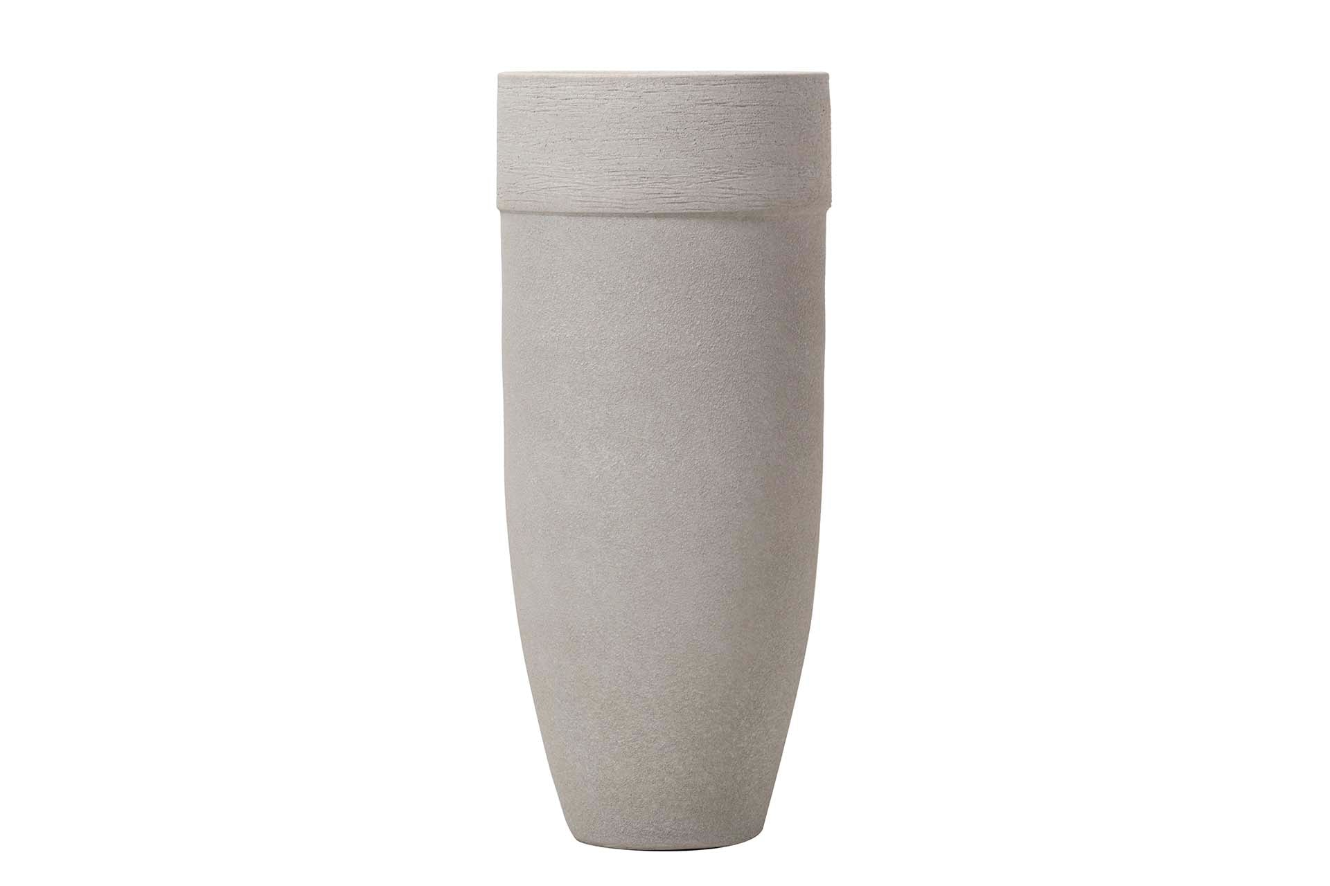 JARRON CERAMICA GRIS 24x24x60 CM