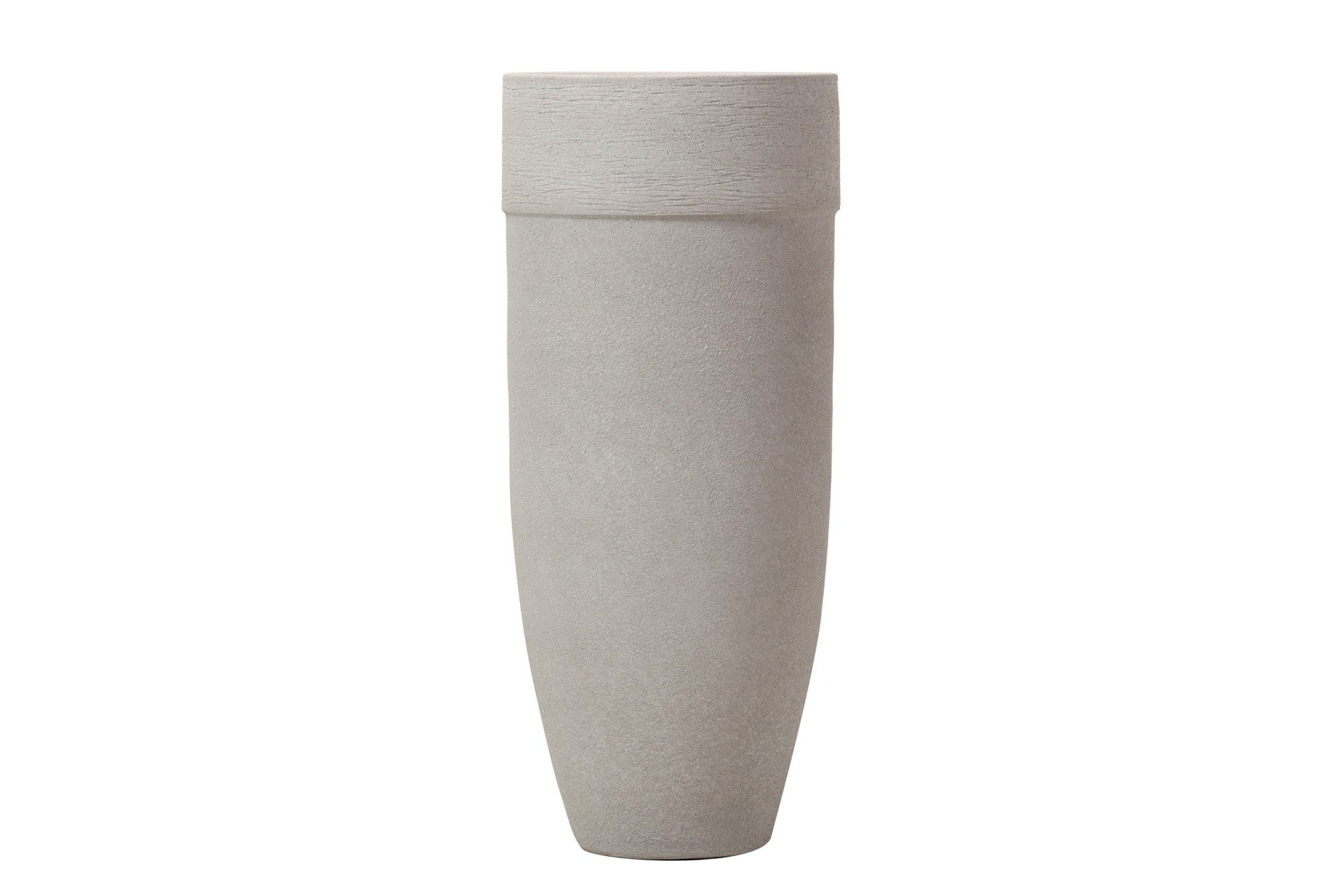 JARRON CERAMICA GRIS 24x24x60 CM