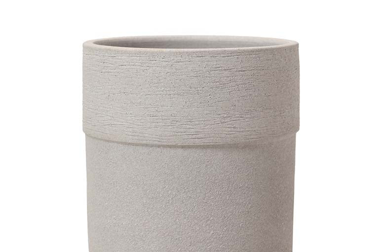 JARRON CERAMICA GRIS 24x24x60 CM