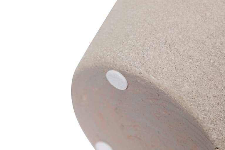 GREY CERAMIC VASE 20x20x40 CM