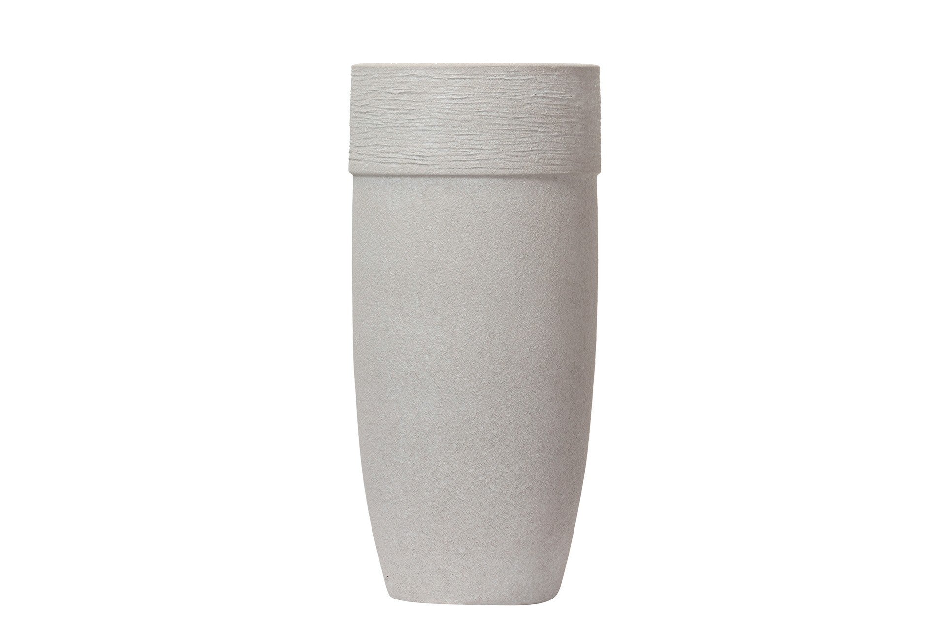 GREY CERAMIC VASE 20x20x40 CM