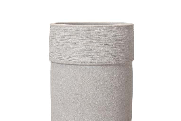 GREY CERAMIC VASE 20x20x40 CM