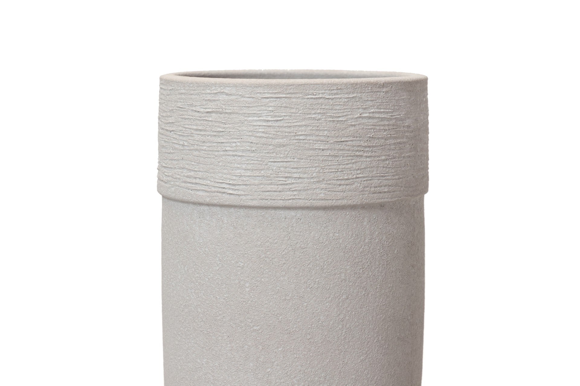 GREY CERAMIC VASE 20x20x40 CM