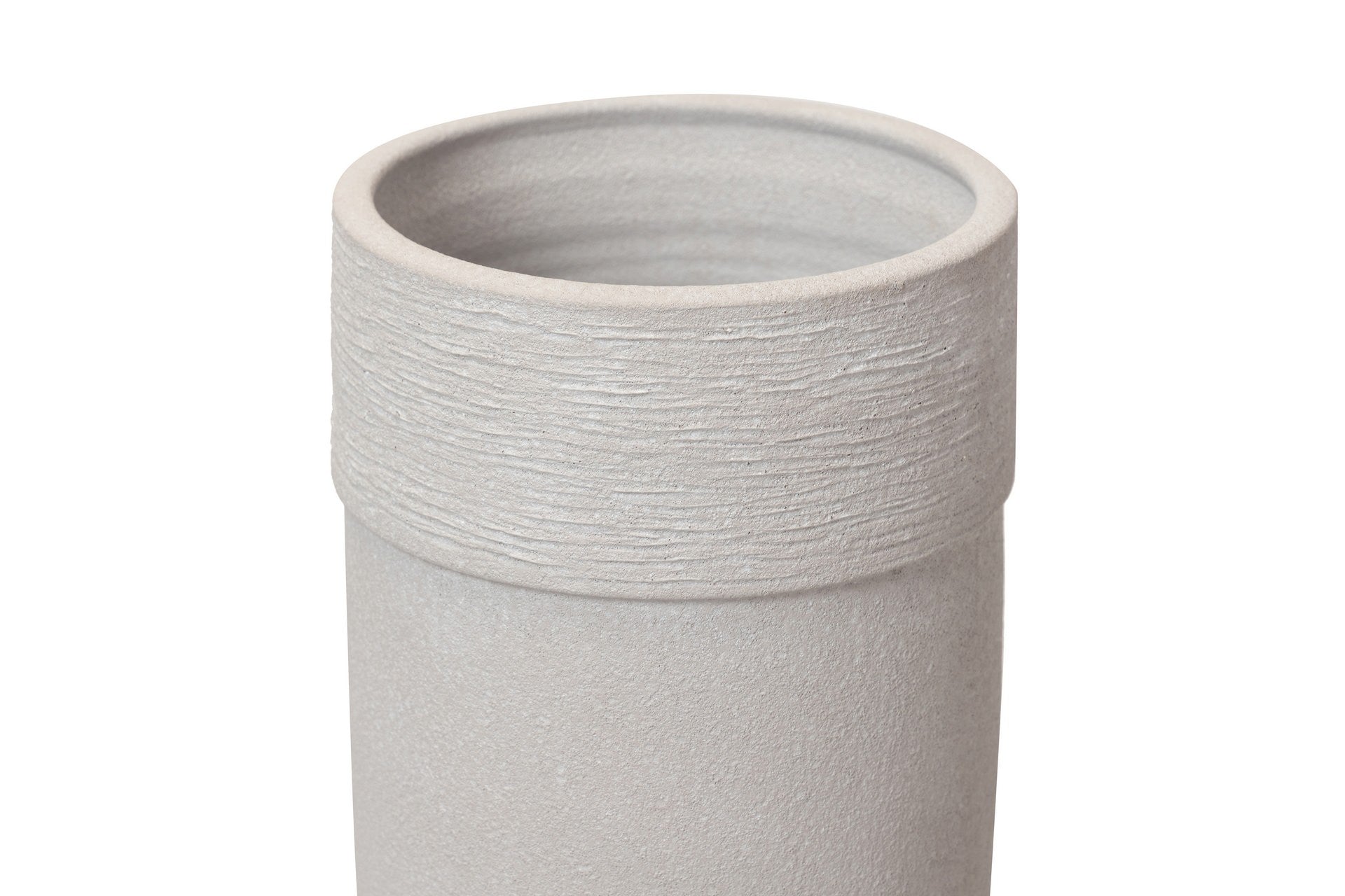 GREY CERAMIC VASE 20x20x40 CM