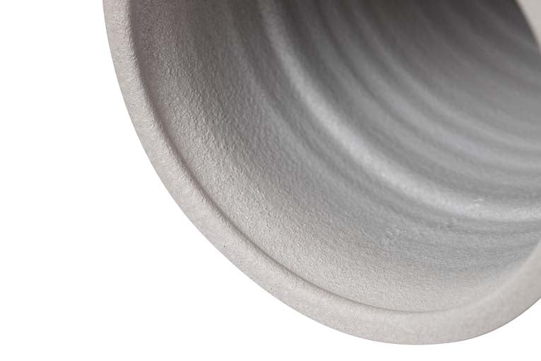 GREY CERAMIC VASE 20x20x40 CM